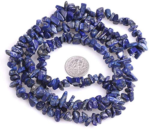Image of 5-8mm Lapis Lazuli Chips Natural Chip Stone Beads for Jewelry Making