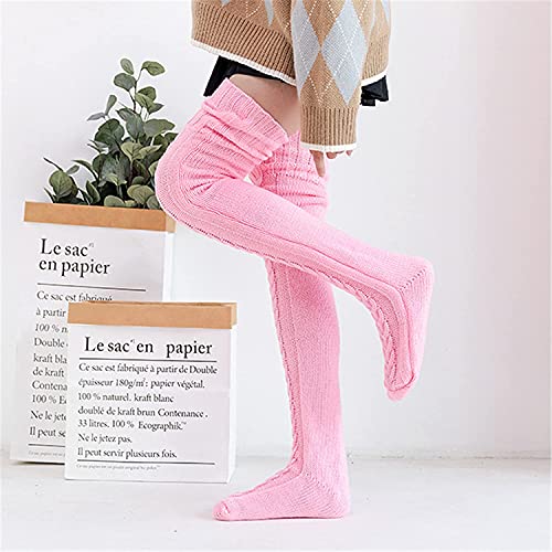 Image of YELAIVP Women's Cable Knitted Thigh High Boot Socks Extra Long Winter Stockings Over Knee Leg Warmers