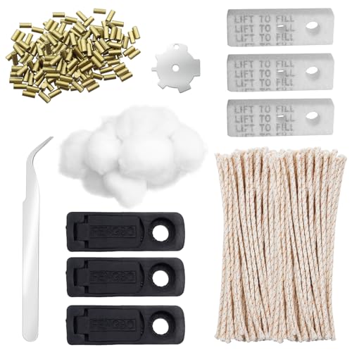 OMJMYY Juego de Accesorios para Encendedor de Gasolina Compatible con Clipper y Zippo traer 100 Piedras para Mechero 50 Mechas,7 Algodón,3 Junta,3 Fieltro,1 Pinzas,1 Destornillador