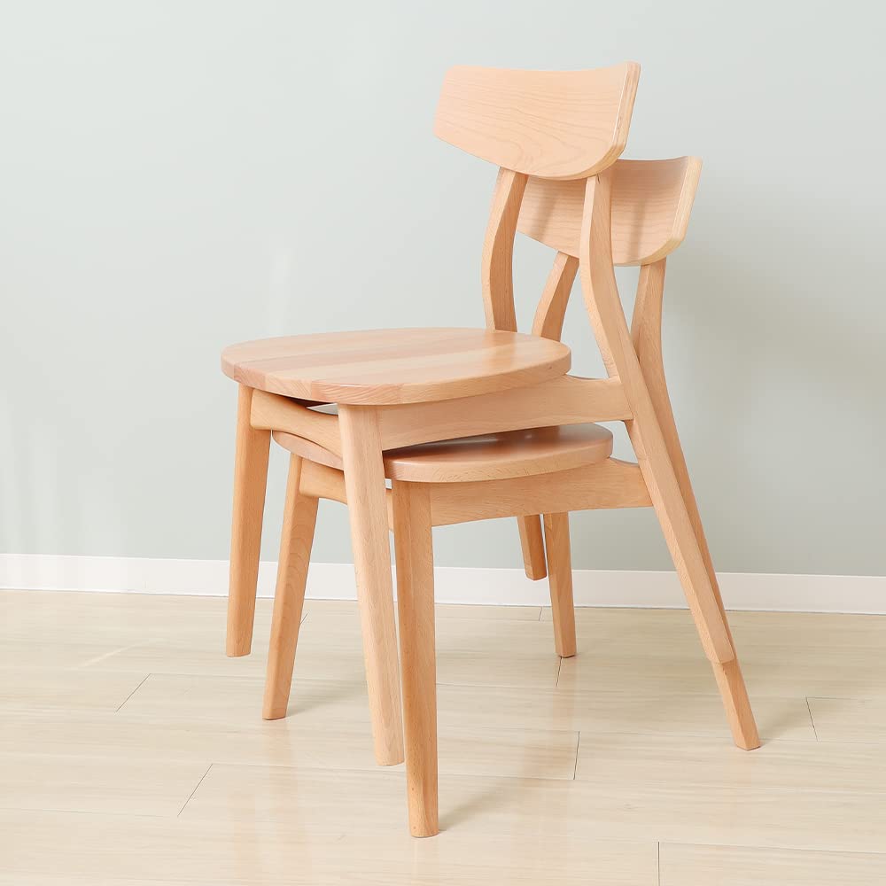 Amazon｜ヤマソロ ダイニングチェア 木製 Yummy ヤミー (2脚セット木目