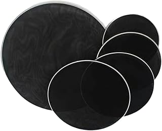 Simhoa 5 Pieces Drum Head Drum Set Head Skin, Durable Double Mesh Skin Quietly Practice Silent Mute Drum Head Portable Drum Head Skin for Beginners Kids, 12 13 14 16 22inch