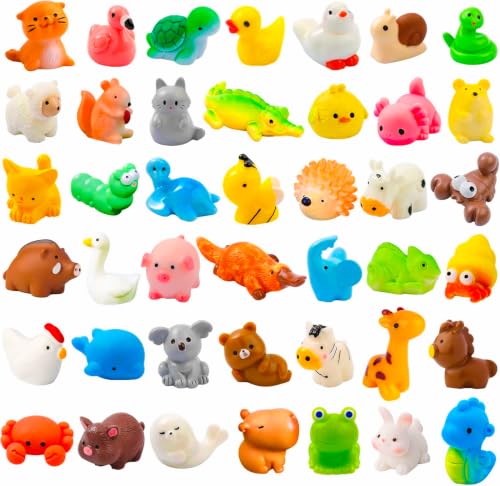 ywevyezc 42 Pcs Mini Resin Animals 42 Styles Resin Animals Figurines Bulk for Micro Fairy Party Favors Garden Hide Accessories Dollhouse Crafts Decor
