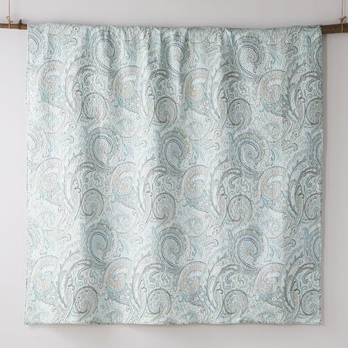Levtex Home Spruce Spa Quilt Set - Full/Queen, Paisley Pattern in Soft Spa and Tan Hues, 3 Pieces - Image 4