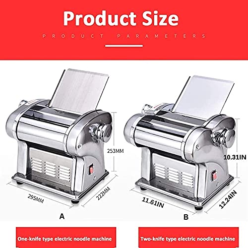 GAODINGD Nudelmaschine,Pastamaschine,Pasta Maker Automatik, 2 Verschiedene Formen Kommerzielle Edelstahl Electric Pasta… – Bild 3