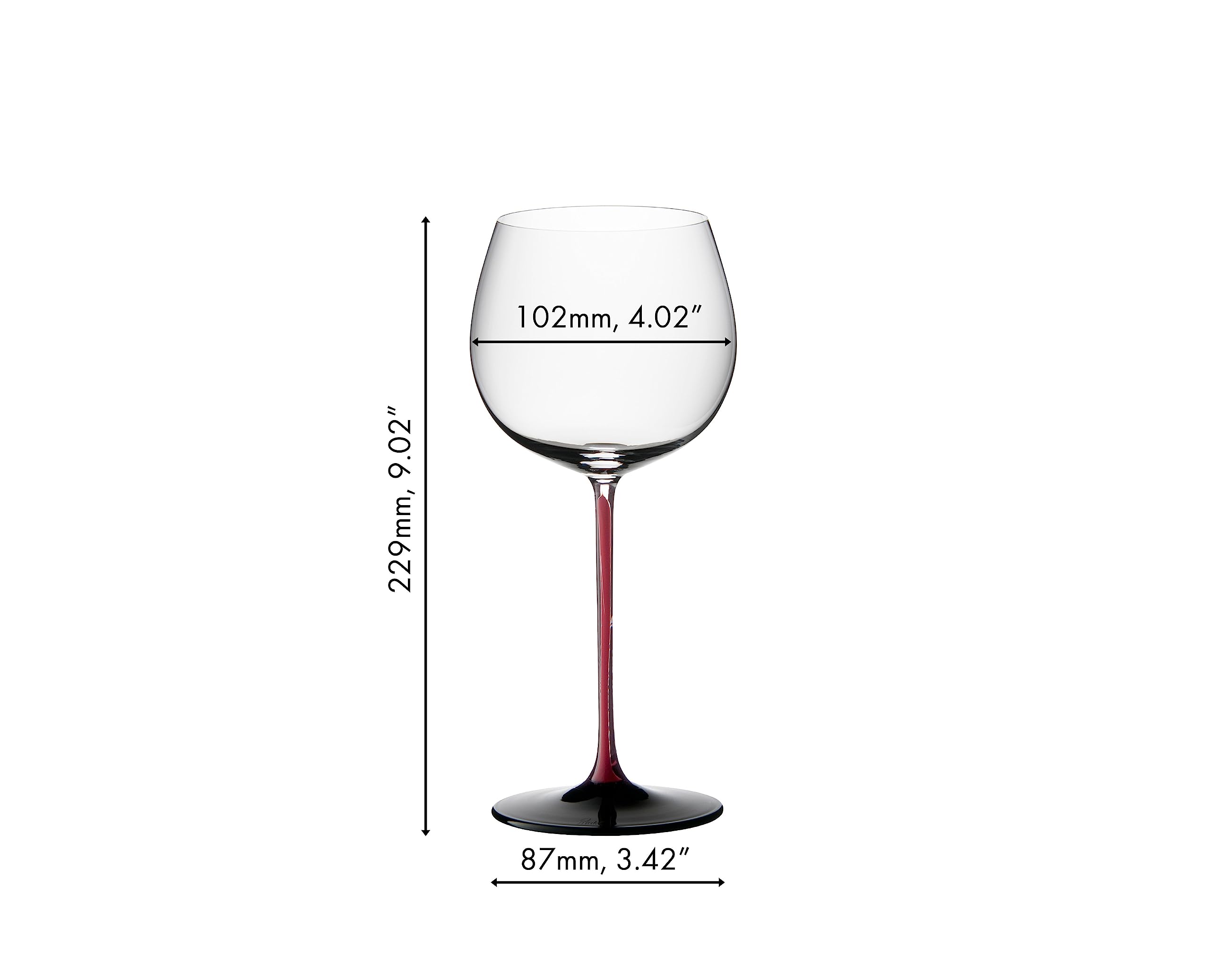 RIEDEL Sommeliers Black Series Montrachet - Vaso de cristal, color rojo y negro