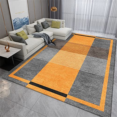Tapis de jeu bébé 50x80cm orange et gris pour salon