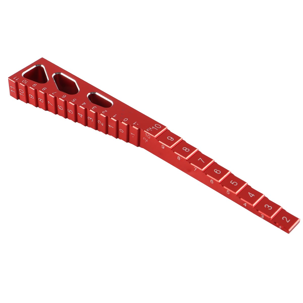 Enwye RC Model Car Metal Height Gauge Adjuster Ruler Measuring Tool for 1/8 1/10 1/12 RC Car, Red