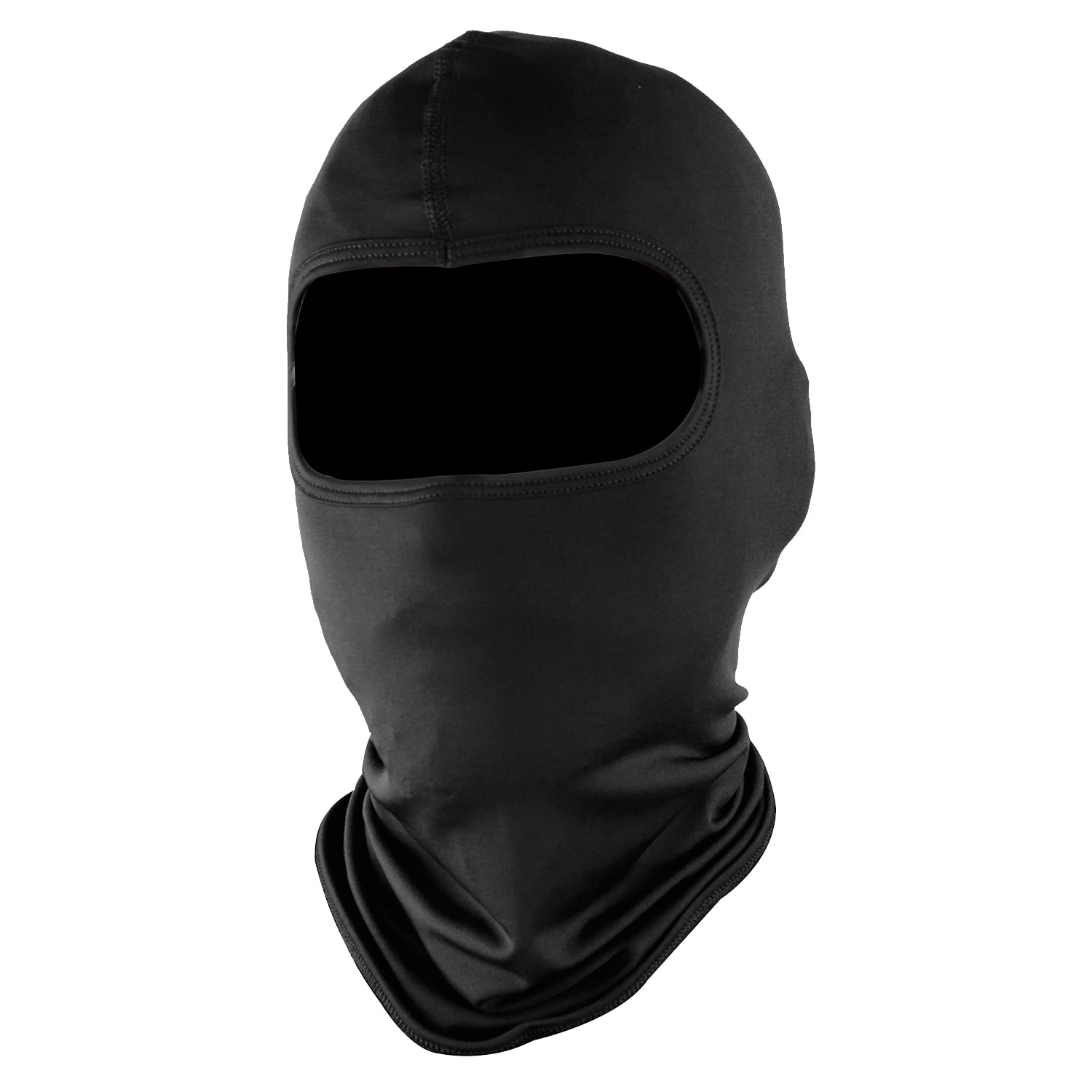 Steelbird Unisex-Adult Soft Lycra Balaclava Most Suitable for Motorcycling, Running, Sports, Head and Face Cover (Black), Free Size