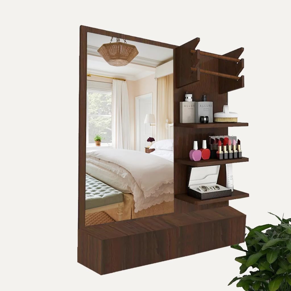 Wall Mount Dressing Mirror| Dressing Mirror | Make Up Mirror D.I.Y - DO it Yourself Fitting-image-9