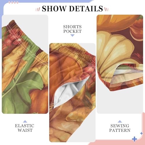 Pumpkin Harvest Boys Long Pants Soft Trousers Elastic Waist Kids Lounge Bottoms with Pockets S-XL4