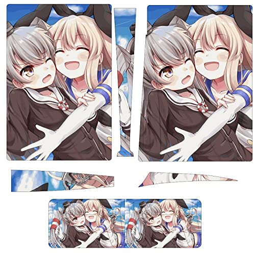 PS5 スキンシール 天津風 島風 艦これ PS5 Sticker ディスク版 PlayStation 5 スキンシール 保護カバー 本体 コントローラー スキンフィルム カバー ステッカー 防塵 傷防止 保護シール 全面保護 プレイステーション 5 側面