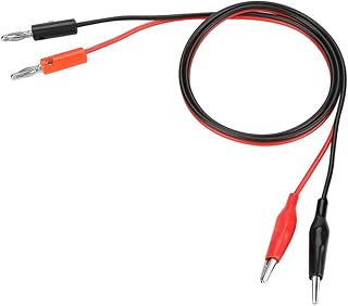 Cabo de sa¨ªda da fonte de alimenta??o Condutores do mult¨ªmetro Plugue banana de sa¨ªda Kit de condutores de teste el¨¦trico Pacote com 1 para fonte de alimenta??o regulada por CC ajust¨¢vel