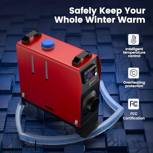 image for HCALORY 12V 24V 8KW Diesel Air Heater, Portable and Convenient Integra