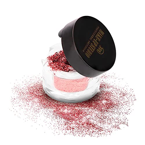 Make-Up Studio Amsterdam Shiny Effects Eyeshadow - High-Gloss Adds A Spectacular Accent - Dazzling Shine - Loose Powder - Apply Directly Onto The Skin Or Over Matte Eyeshadows - Golden Pink - 0.14 Oz #TOP6