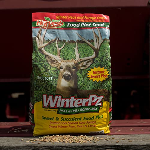 EVOLVED HARVEST Winter Pz Food Plot Seed - Peas & Oats Bonus Mix - Cool-Season Sweet Succulent Nutrient-Rich Forage for Deer