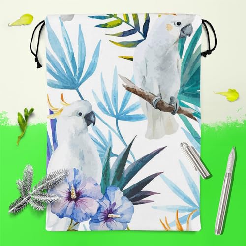 Image of ArtzFolio Tropic Parrot | Reusable Sack Bag | Bag for Gym, Storage, Vegetable & Travel