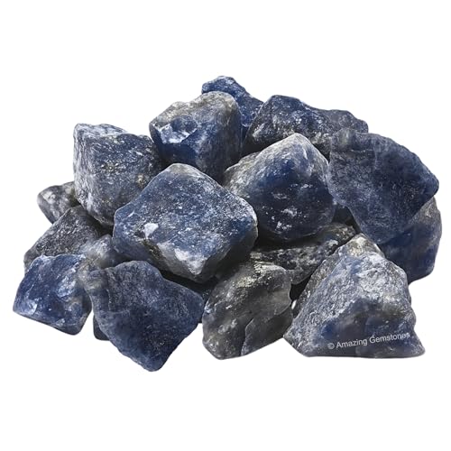 Image of Amazing Gemstone 2 Pieces Iolite Raw Crystals and Healing Stones, Natural Rocks for Tumbling and DIY Raw Stones and Crystals