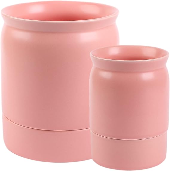 BLUE GINKGO Kitchen Utensil Holders Set of 2 Ceramic