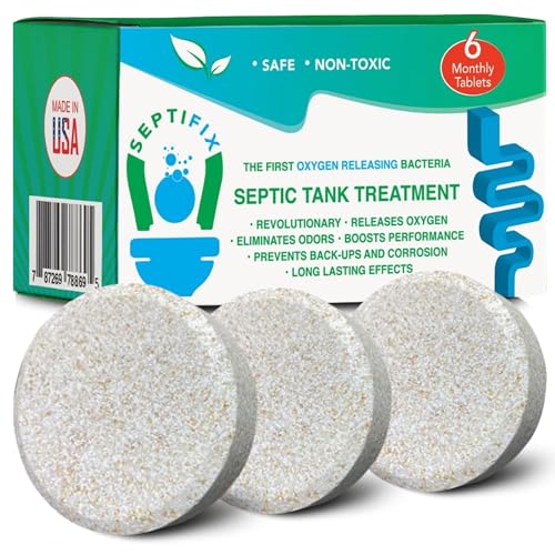 SEPTIFIX Septic Tank Treatment Tabs - Live Aerobic Bacteria Tablets For Your Septic Tank