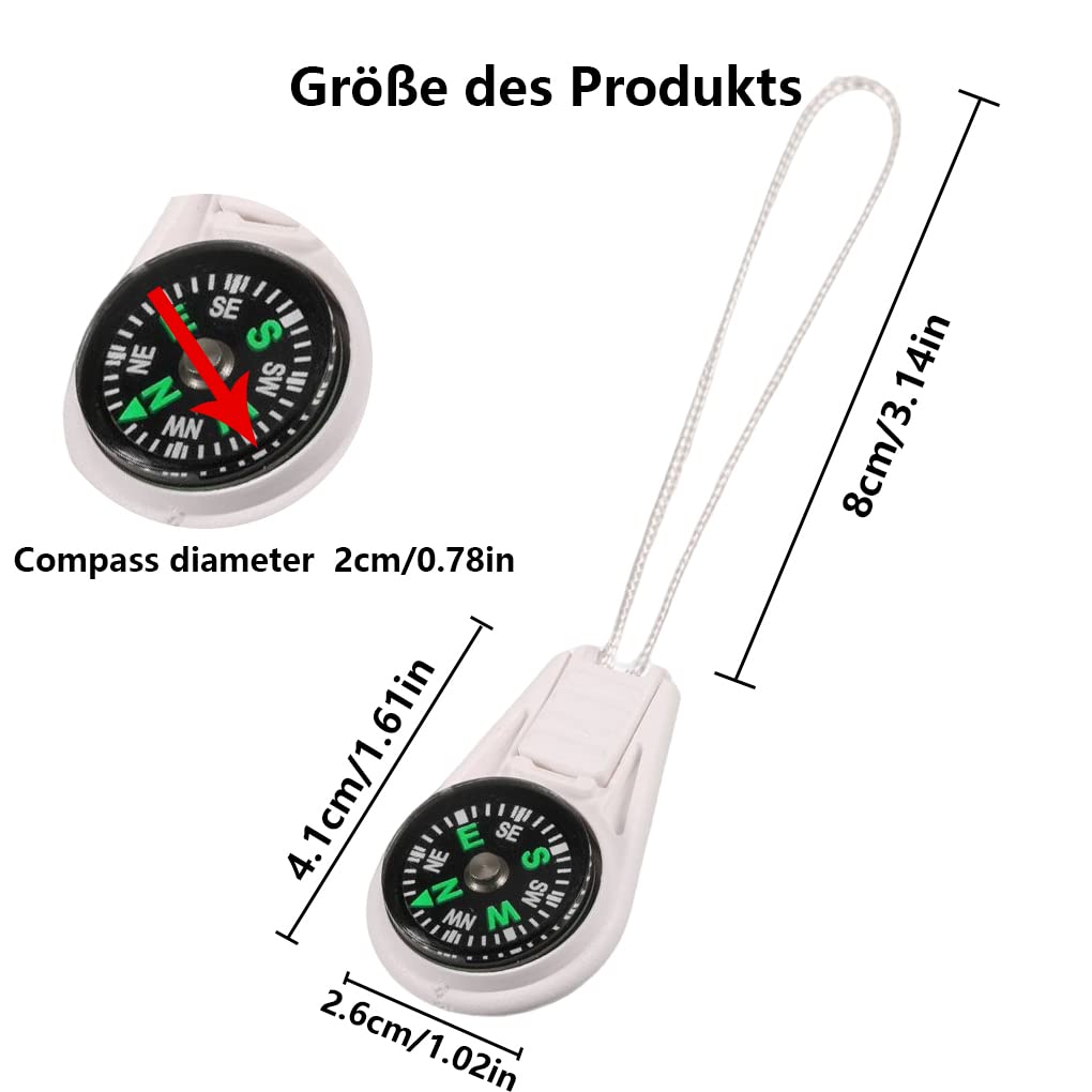 Contenu - Mini Boussole Avec Mousqueton - Étanche - Portable - Plein Air - Porte-clés