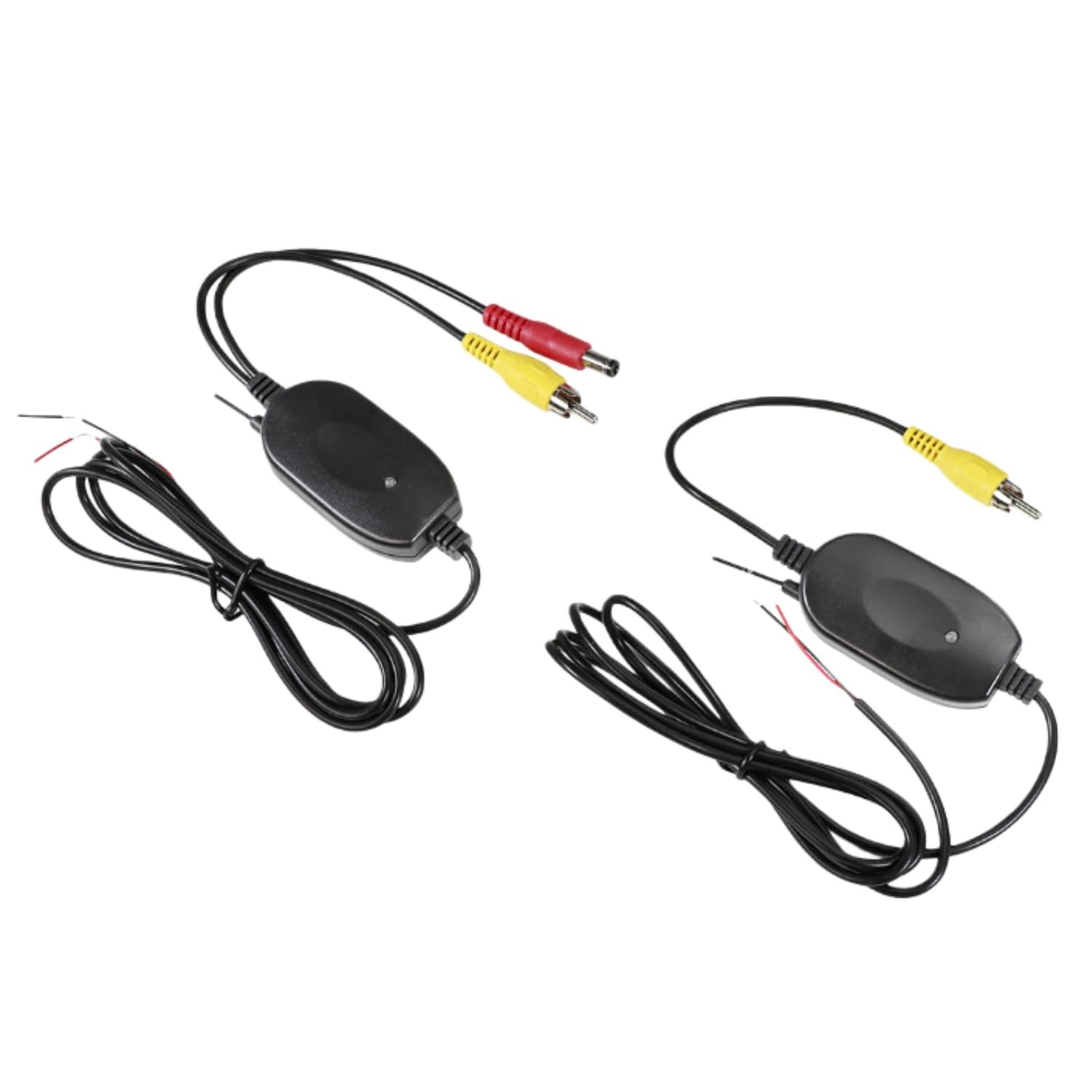 2.4GHz Inalámbrico Vídeo RCA Transmisor y Receptor Kit para Cámara de Visión Trasera, Adaptador Video Receptor Inalámbrico para Cámara de Respaldo de Coche