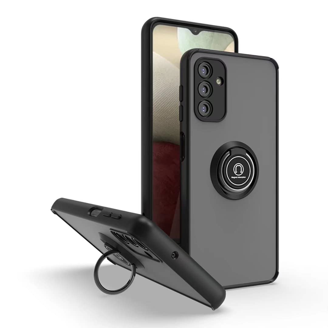 Custodia JIAFEI Per Motorola Edge 50 Pro | Traslucida Con Anello Magnetico 360° E Supporto | Antiurto PC+TPU – Cielo Blu