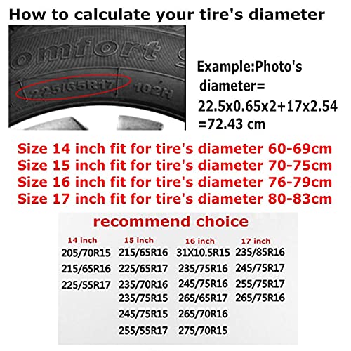 Image of Happy Camper Spare Tire Cover Waterproof for Jeep Trailer RV SUV Truck Camper Travel Trailer Accessories 14 inch