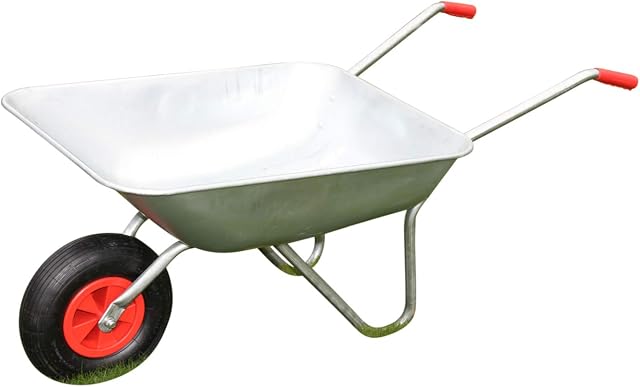 Garden Wheel Barrow With 65 Litre Galvanised Tray