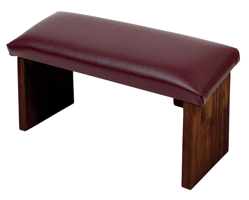 Prayer Kneeler, 8.5" high, Walnut Stained Solid Maple cbc-j6442