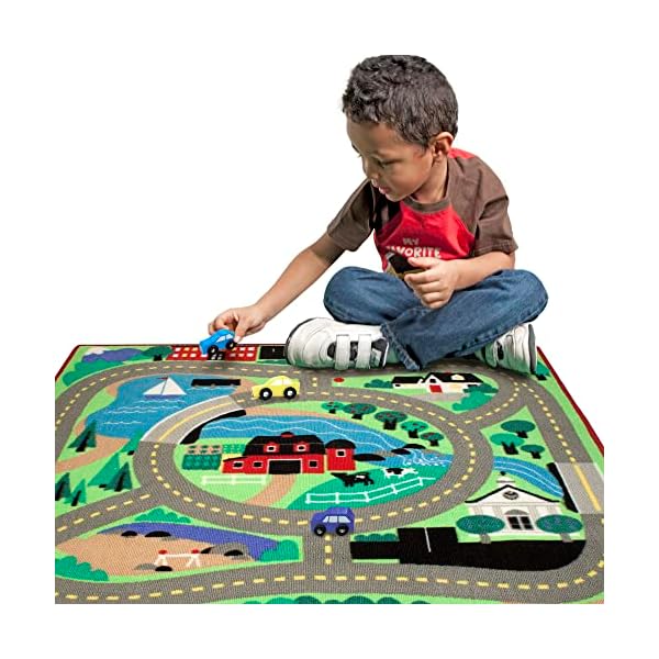 Melissa & Doug Spielteppich (100 x 90 Zentimeter) - Stadt und Straßen mit Autos (5 Teile) – Bild 4