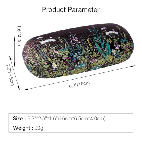 Image of PERFECTSIGHT Hard Shell Eyeglasses Case, PU Leather Protective Glasses Case, Cute Eyeglass Case for Women Men Girls