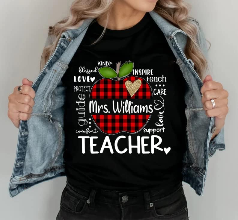 NAZENTI Personalized Teacher Shirts, Teacher Gifts, Back to School Shirt, Preschool Teacher Shirts - Image 6