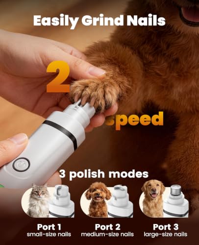 Image of oneisall Dog Clippers and Paw Trimmer Grooming Kit | Low Noise, Powerful Motor, 3-in-1 Dog Trimmers+Nail Grinder, Long-Lasting Battery&Cordless, For Small Medium Large Dogs