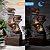 Pivotify 33.5" Tall Outdoor Water Fountain,4 Tiered Cascading Bowl Outdoor Freestanding Fountains with Light, Waterfall Floor Standing Water Feature for Garden, Patio, Yard, Deck, Porch, Indoor Decor