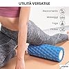 unycos - Foam Roller【Carico 130 kg】Rullo Massaggio Muscolare per Gambe, Schiena, Braccia, Trigger Point, Automassaggio, Yoga, Pilates, Physio, Fitness | Ultraleggero in EVA Dura 33x14 cm (Azzurro) #3