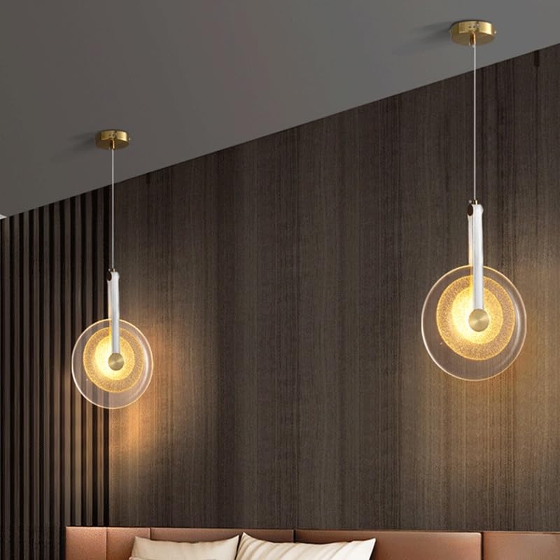 Lampe suspendue de chevet LED à hauteur réglable pour optimiser l'espace