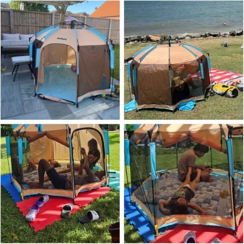 UPF 50+ No Assembly Pop Up Beach Tent Instant Setup - image 2