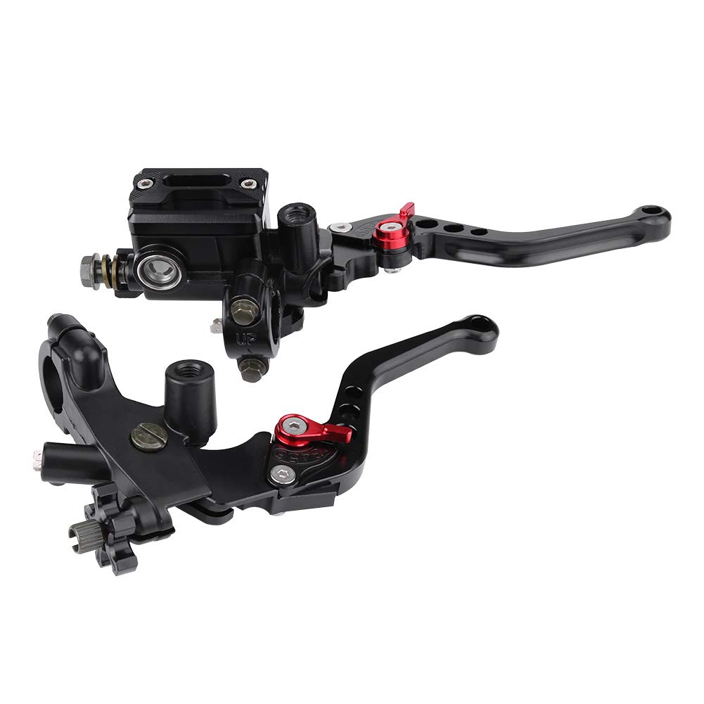 Blauwe Motor Accessoires Verstelbare Remhendel EEN Paar Links En Rechts Koppelingshendel, 1 Paar 7/8 `` (22 Mm) Universele Motorfiets Rem Koppeling Hoofdremcilinder Reservoir Hevels(rood Motorfiets Remhendel Hoofdcilinder Vervanging