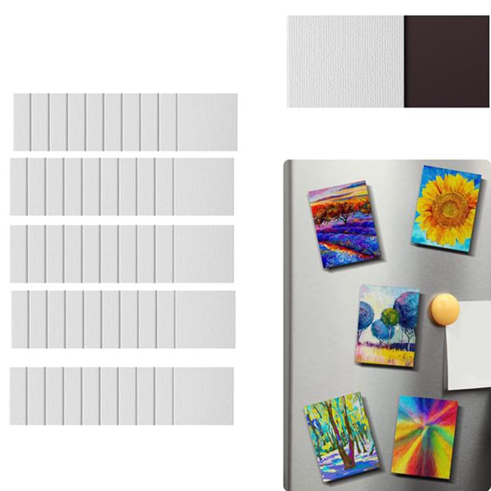 25 pezzi magnetici per pittura, mini lavagne magnetiche, vuote per pittura, arte, regalo, decorazione fai da te