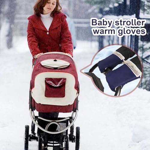 Gants de poussette chauds et couvre-mains coupe-vent imperméables pour guidon