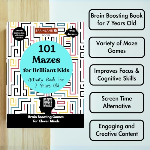 Image of 101 Mazes for Brilliant Kids - Activity Book for 7 Years Old - Brain Boosting Games for Clever Minds | Memory Games | Book to Improve Concentration and Focus | Screentime Alternative