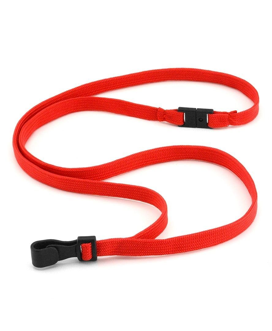 Breakaway Lanyards with Plastic J-Hook Clips Plain Coloured - By LanyardsTomorrow Neck Strap For Key Name Tag Badge Pass Card Holders Bulk Lanyard ID Supplies