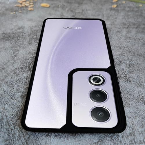 Image of AIBEX Crystal Clear Back Case Compatible with Oppo K12x 5G / Oppo A3 Pro 5G Back Cover Case | 360 Degree Protection | Shock Proof Design | Transparent Back Cover (PC & TPU, Black)