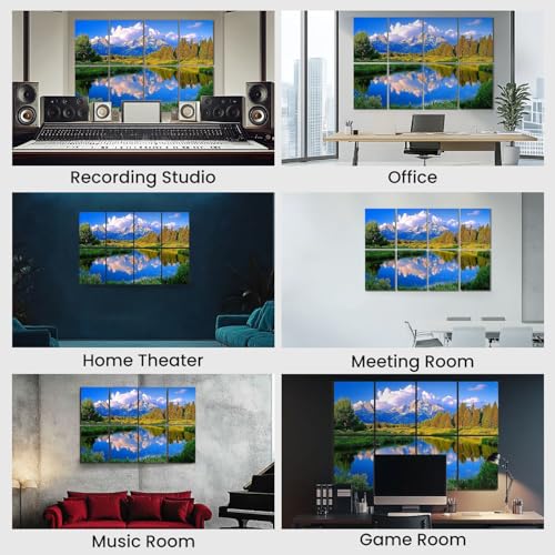 Paneles Acústicos Art Dawn Grand Teton National Park Paquete de 8 piezas 48x32" Decorativos para Absorción de Sonido y Cancelación de Ruido, para Oficina miniatura 7