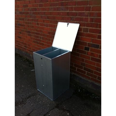 ASA METAL PRODUCTS SMALL GALVANISED FEED BIN WITH DIVIDER Cover