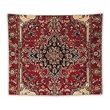 Kjdfhk Red Oriental Persian Tapestry Wall Tapestry Tapestries Wall Decoration Tapestry Wall Hanging Aesthetic for Bedroom Dorm Room Home Decor 50'x60'