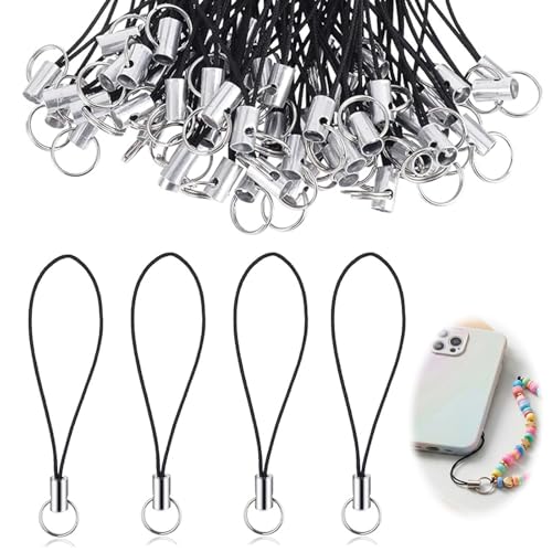Zolara 100 Pièces Clé Usb Téléphone Portable, Cordons Téléphone Détachables, Mousqueton Métal pour Clés USB, Badges, Porte-Clés, Création DIY...