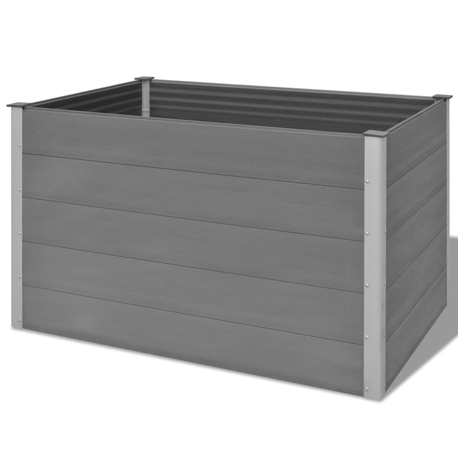 Garten-Hochbeet Planter Raised Beds Hochbeeterde Raised Garden Bed Hochbeete FüR Garten WPC 150x100x91 cm Grau