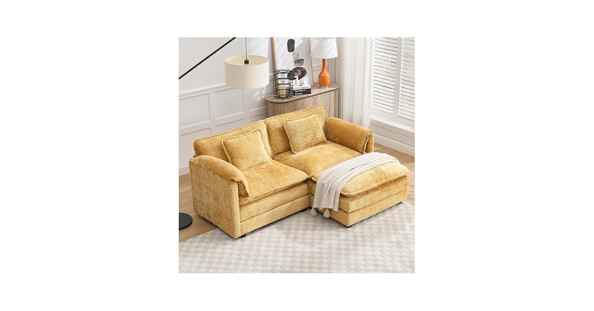 Amazon.com: GNIXUU 76.4” Small Sectional Sofa Cloud Couch