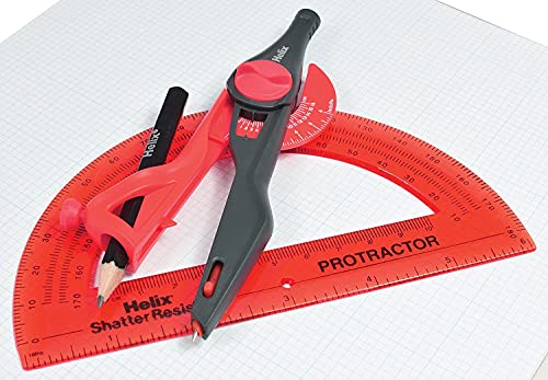 Maped 18803 Helix - Plastic Locking Compass And Protractor - 2 Piece Set - Geometry thumb #1